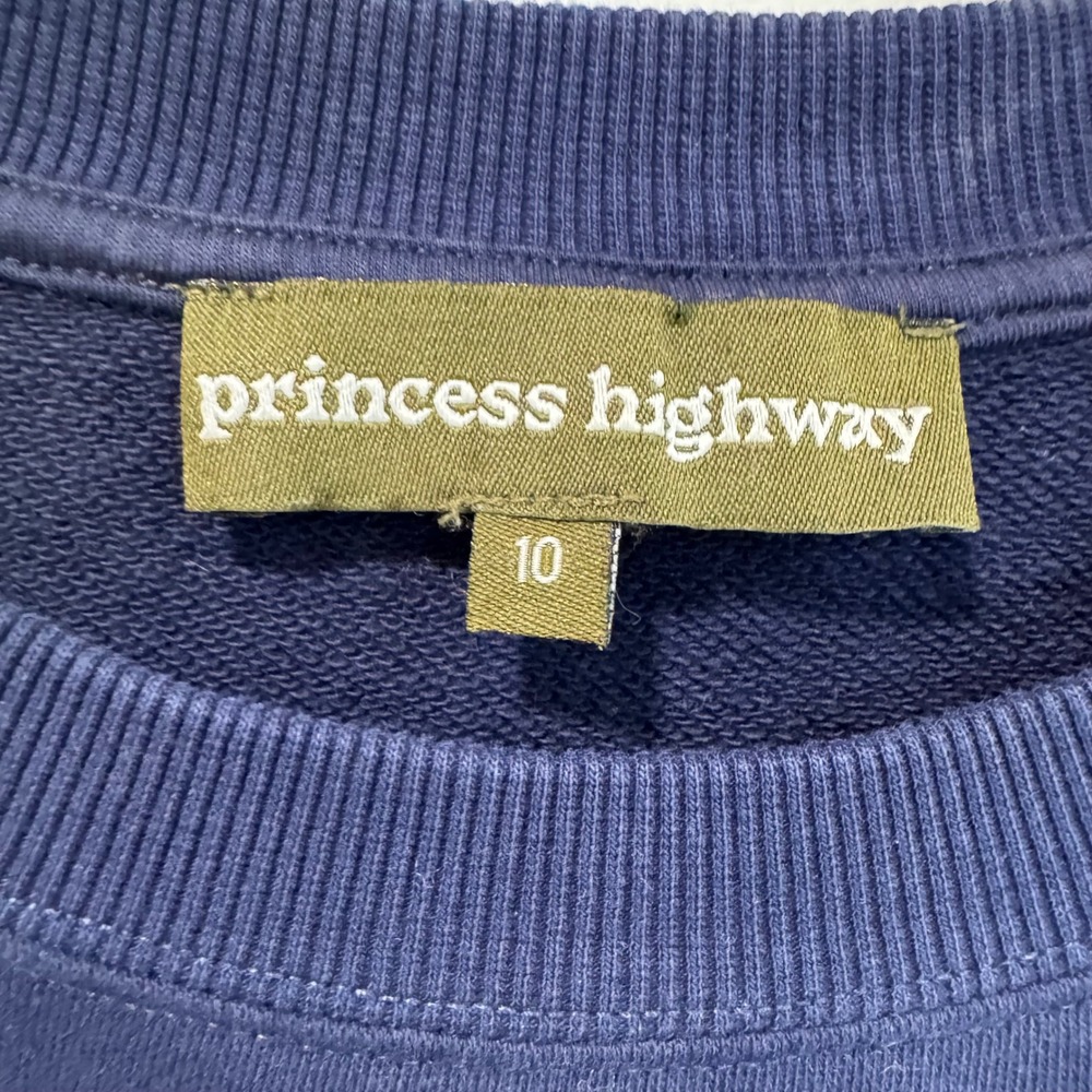 Princess Highway Kids Navy‎ Bunny Flower Mushroom Graphic Sweatshirt Size 10 - Picture 2 of 5